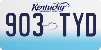 KY license plate 903TYD