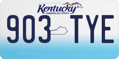 KY license plate 903TYE