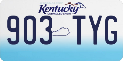 KY license plate 903TYG