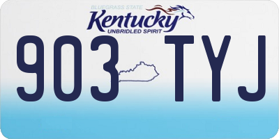 KY license plate 903TYJ