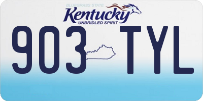 KY license plate 903TYL