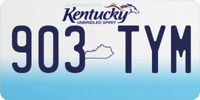 KY license plate 903TYM