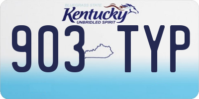 KY license plate 903TYP