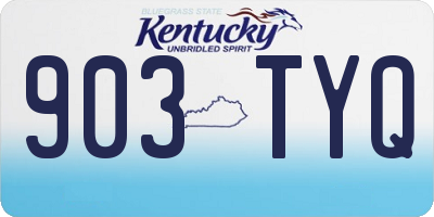 KY license plate 903TYQ