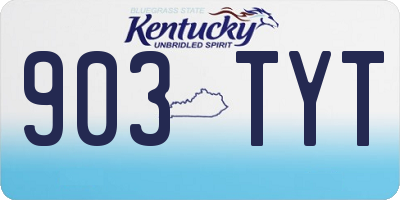 KY license plate 903TYT