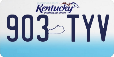 KY license plate 903TYV