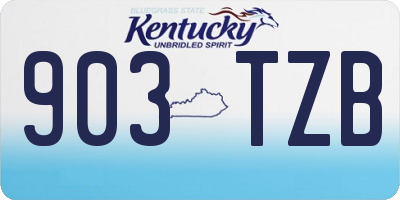 KY license plate 903TZB