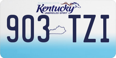 KY license plate 903TZI