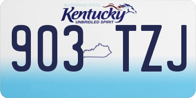 KY license plate 903TZJ