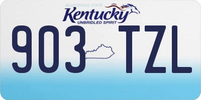 KY license plate 903TZL