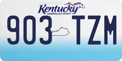 KY license plate 903TZM