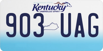 KY license plate 903UAG