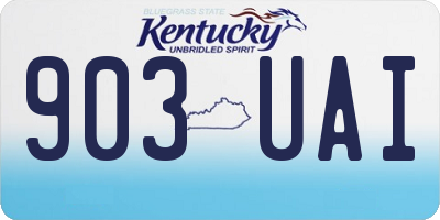 KY license plate 903UAI