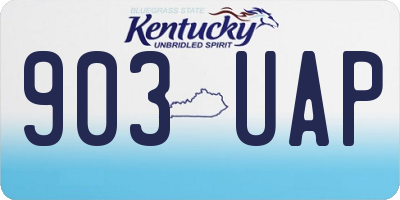 KY license plate 903UAP