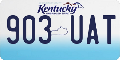 KY license plate 903UAT