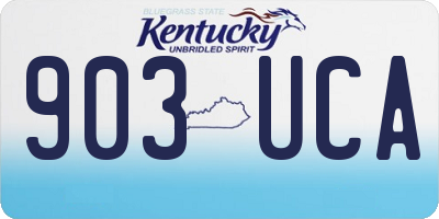 KY license plate 903UCA