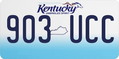KY license plate 903UCC