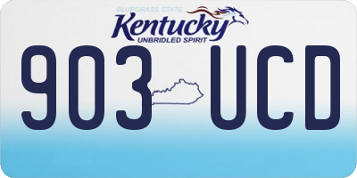 KY license plate 903UCD
