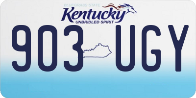 KY license plate 903UGY
