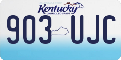 KY license plate 903UJC