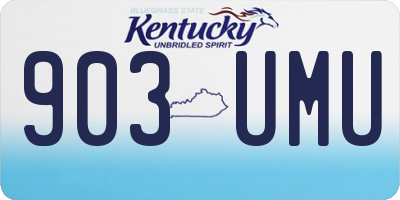KY license plate 903UMU