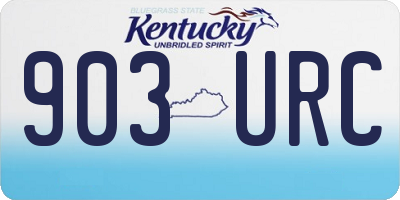 KY license plate 903URC