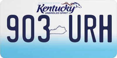KY license plate 903URH
