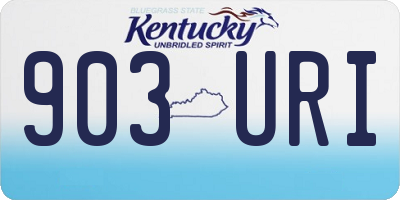 KY license plate 903URI