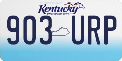KY license plate 903URP