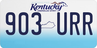 KY license plate 903URR