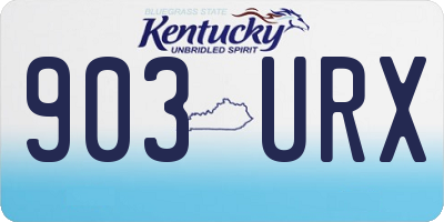 KY license plate 903URX