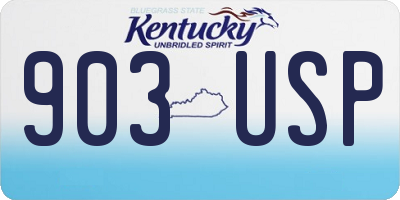 KY license plate 903USP