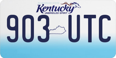 KY license plate 903UTC