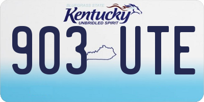 KY license plate 903UTE