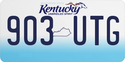 KY license plate 903UTG