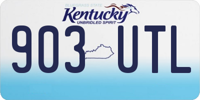 KY license plate 903UTL