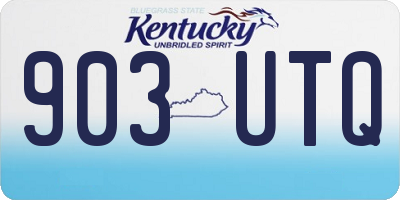 KY license plate 903UTQ