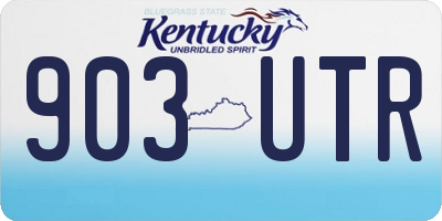 KY license plate 903UTR