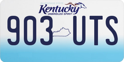 KY license plate 903UTS