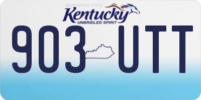 KY license plate 903UTT