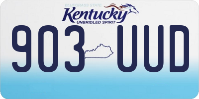 KY license plate 903UUD