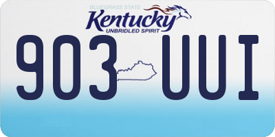 KY license plate 903UUI
