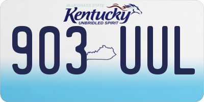 KY license plate 903UUL
