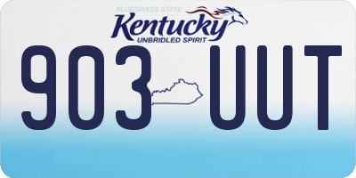 KY license plate 903UUT