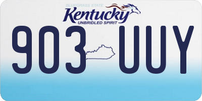 KY license plate 903UUY
