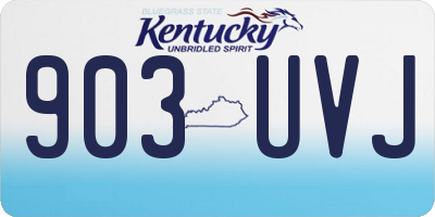 KY license plate 903UVJ
