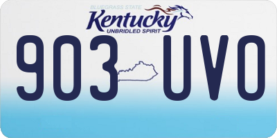 KY license plate 903UVO