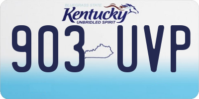 KY license plate 903UVP