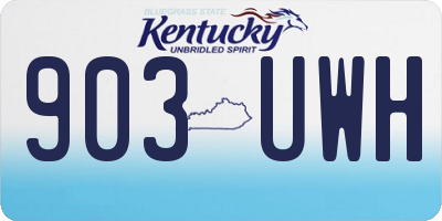 KY license plate 903UWH