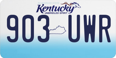 KY license plate 903UWR